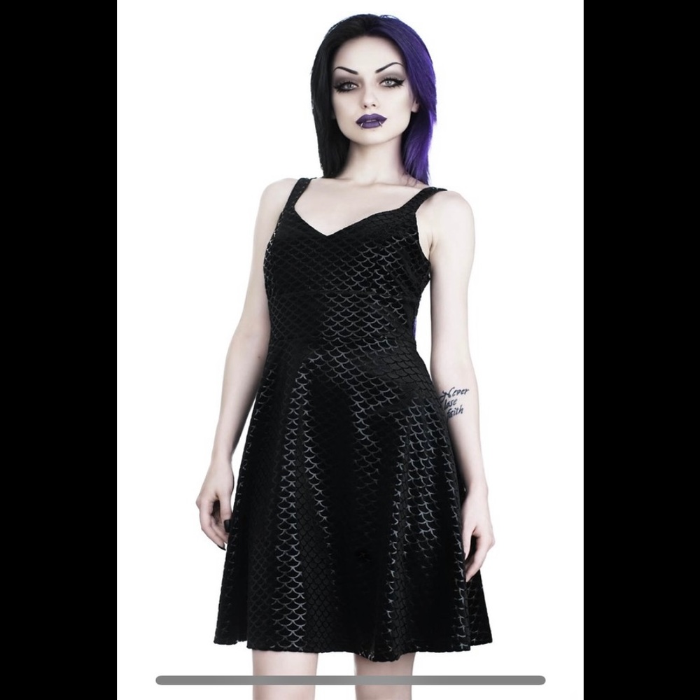 Killstar Black Sea Skater Dress
